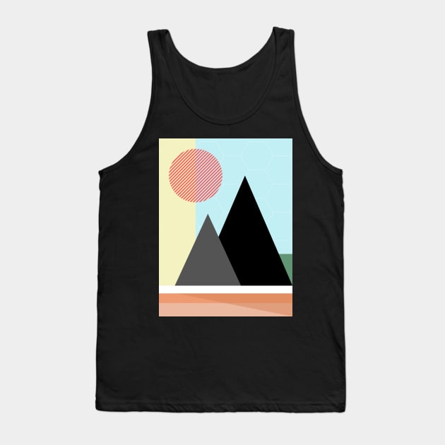 Geometric minimal landscape Tank Top by PanyaCreative